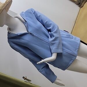 Karen Scott Hooded Front Zip Comfy Sweater Size Large